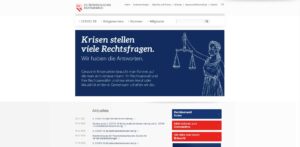 Screenshot der Website der österreichischen Rechtsanwaltskammer